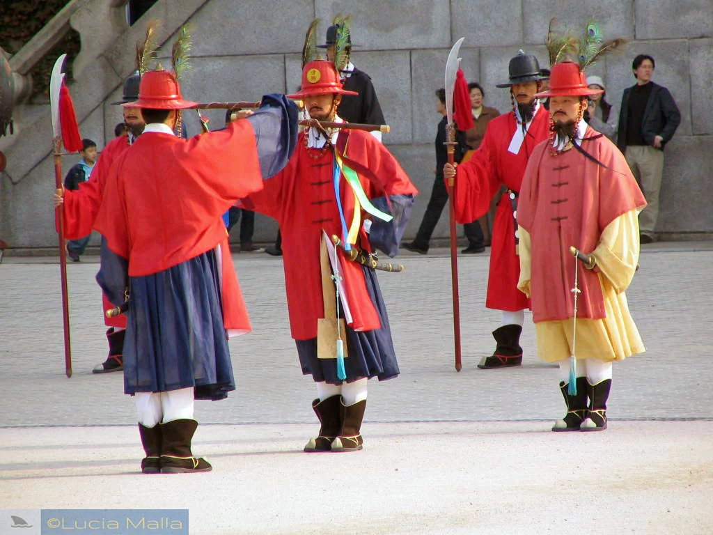Devore Seul - troca da guarda real no Palácio Gyeongbokgung