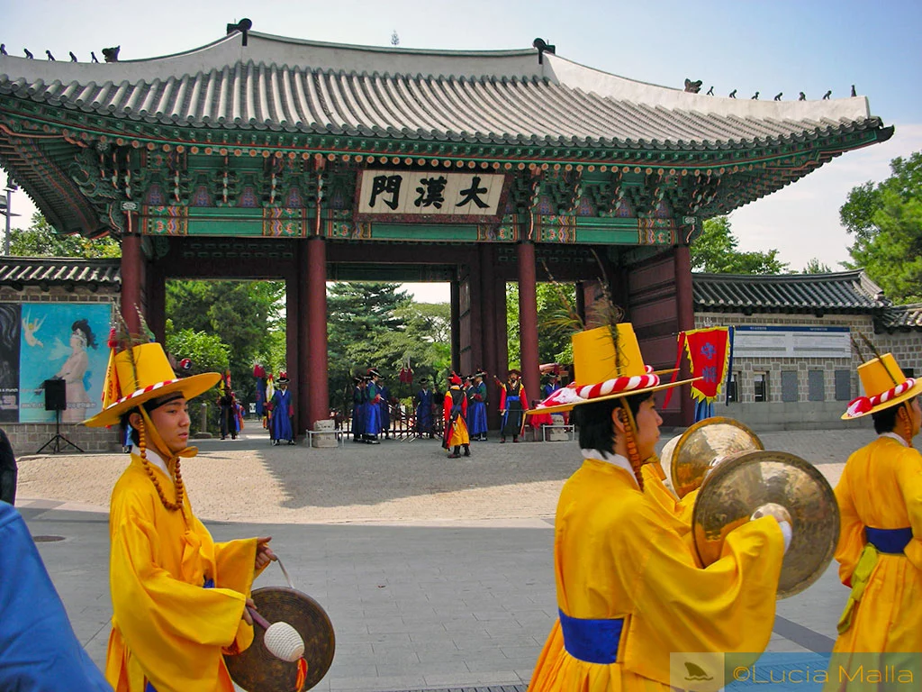 Troca da guarda real - Palácio de Deoksugung - Seul - Coréia do Sul