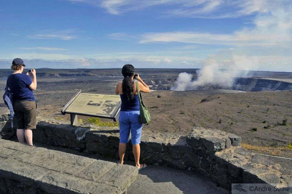 Cratera Halemaumau - visita ao Kilauea - Parque Nacional dos Vulcões do Havaí