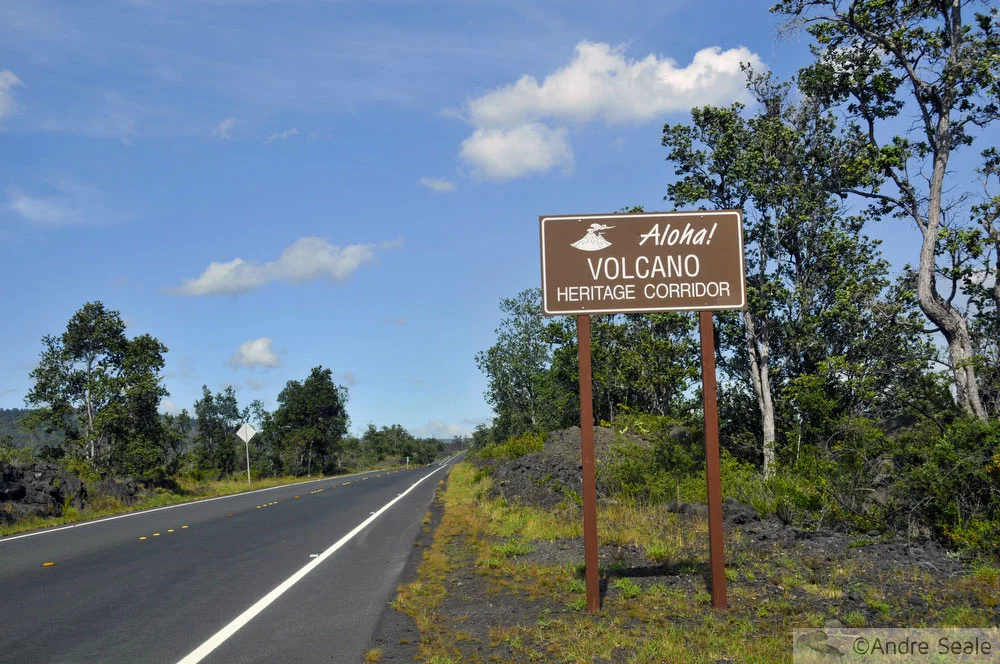 Estrada para o Parque Nacional dos Vulcões do Havaí - Big Island