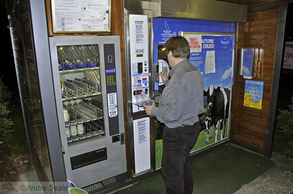 A máquina de leite - consumidor