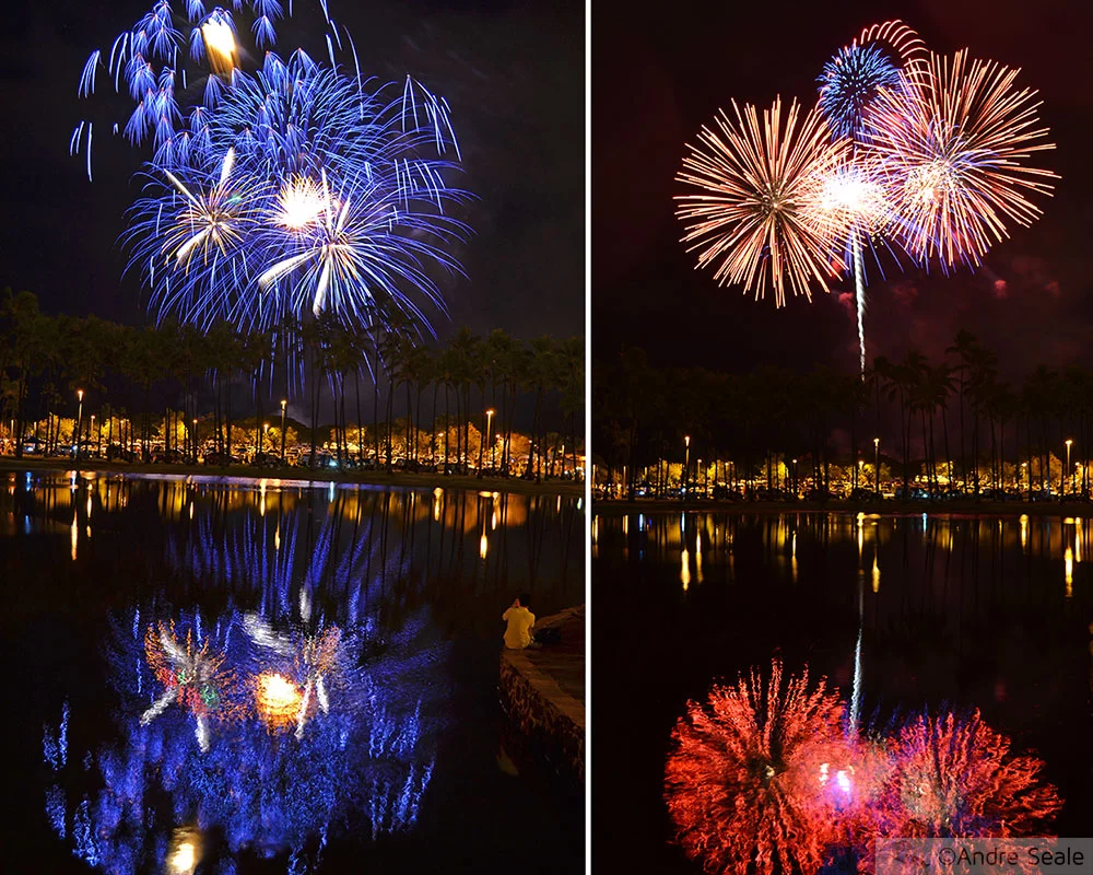 Fogos de 4 de julho em Honolulu