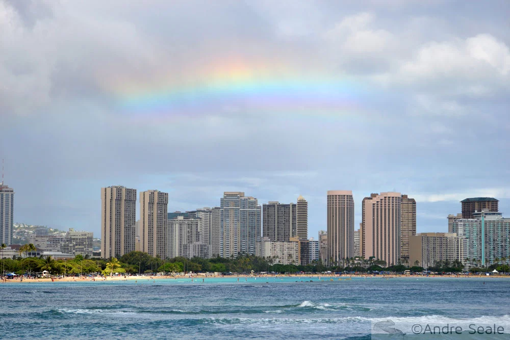 Arco-íris em Honolulu, Havaí