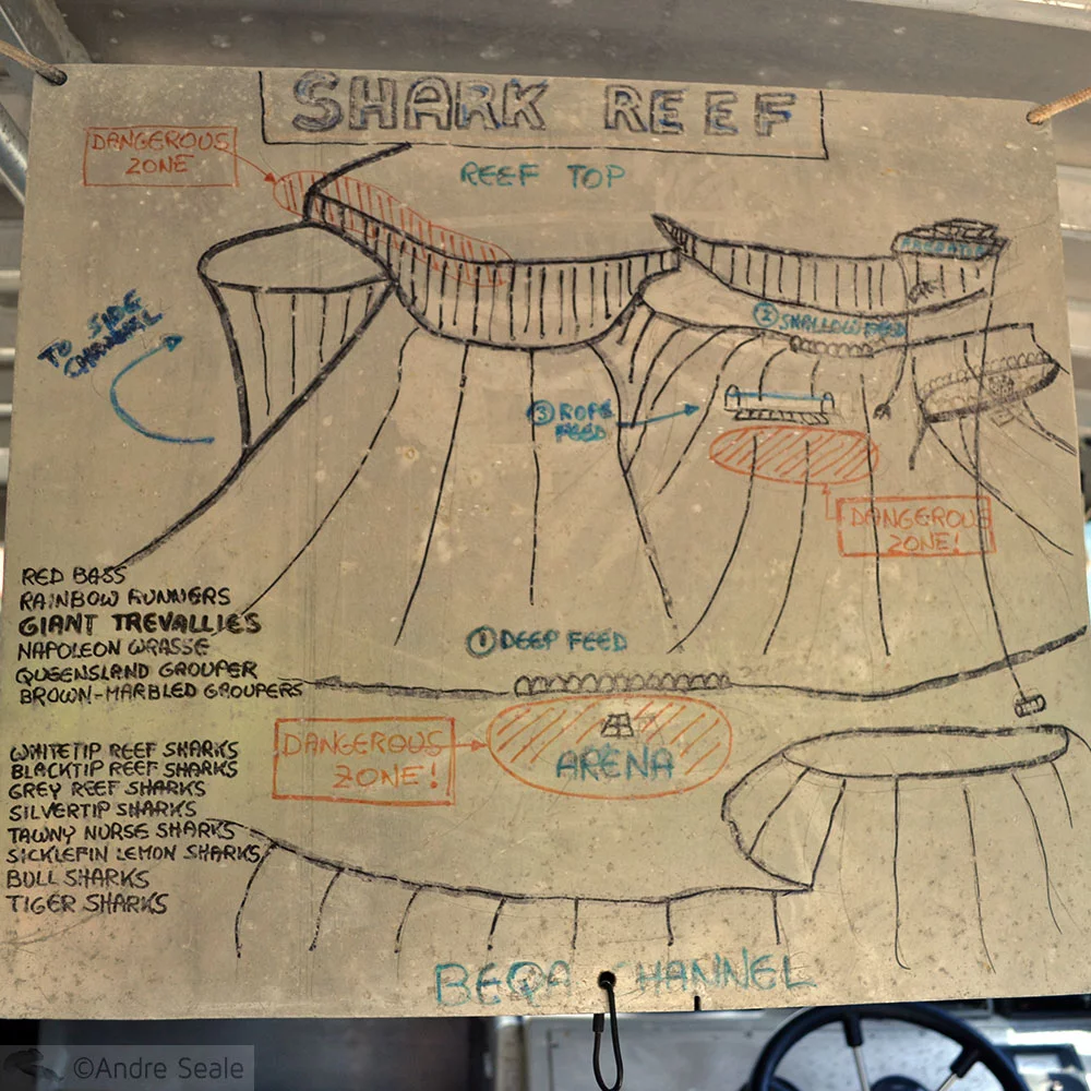 Mapa do dive site - Beqa Lagoon - Fiji