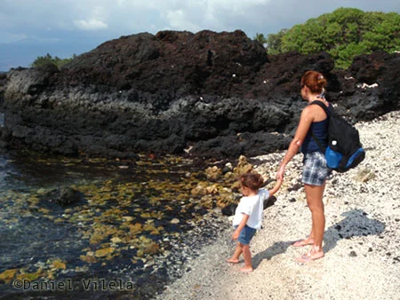 Na praia - Big Island - viagem ao Havaí