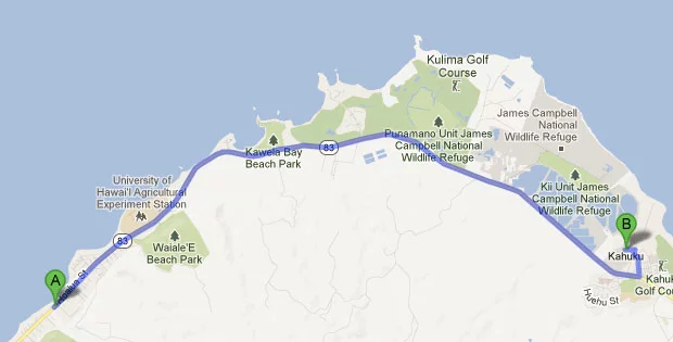 Roteiro Haleiwa a Kahuku - Havaí