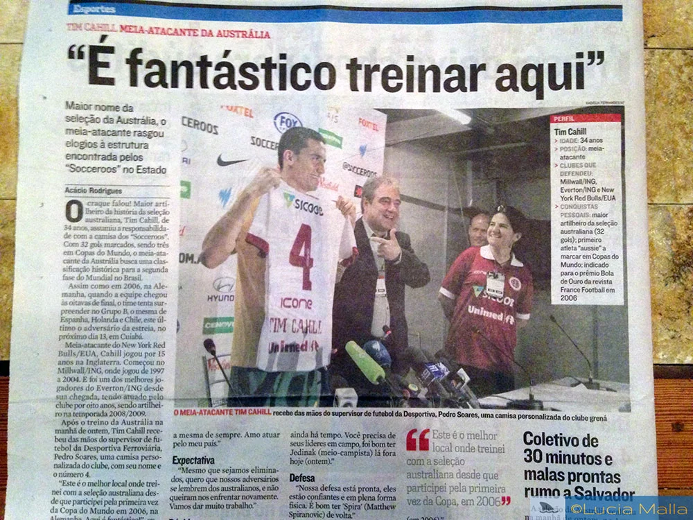Minha Copa das Copas - no jornal local