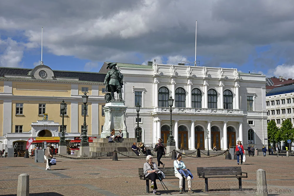 Praça Gustaf Adolf - Roteiro em Gotemburgo -Suécia
