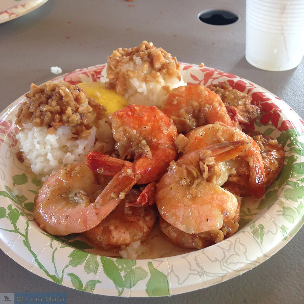 Camarão do Giovanni's - North Shore de Oahu