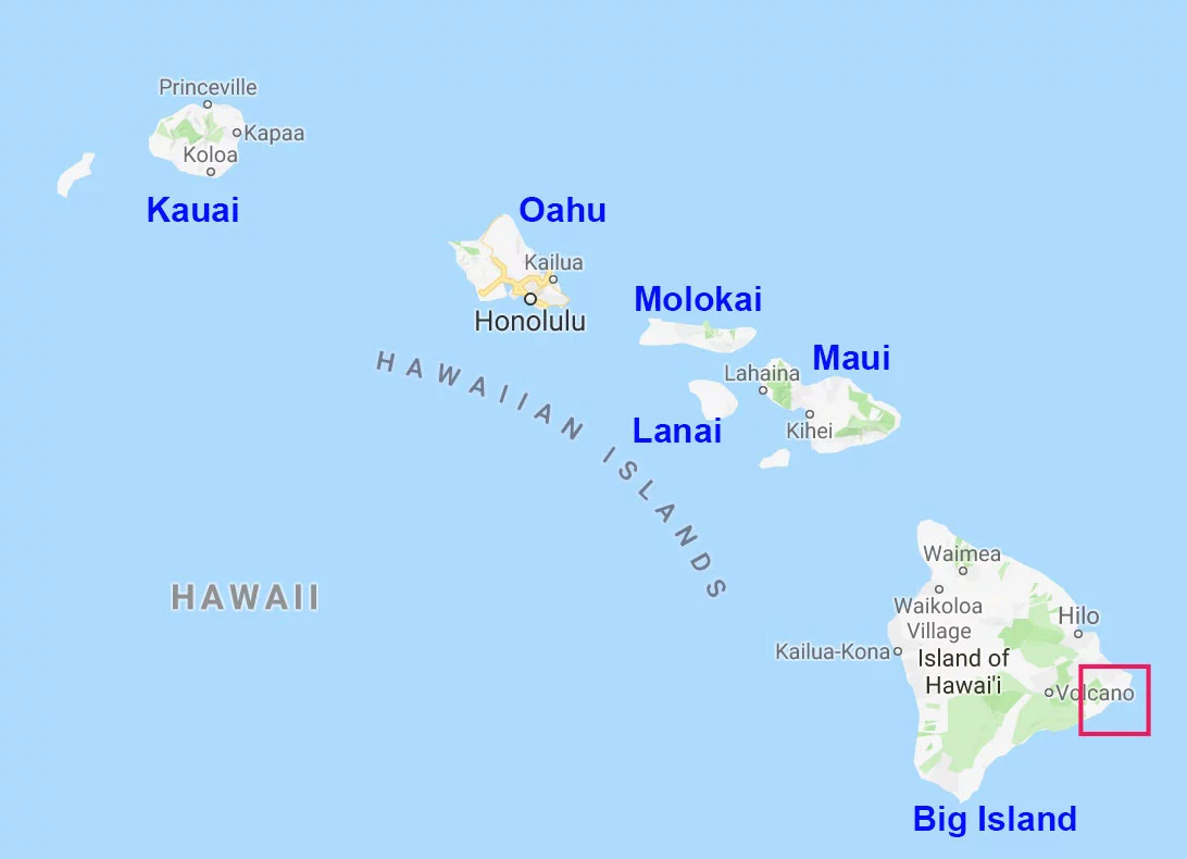 Mapa do Havaí