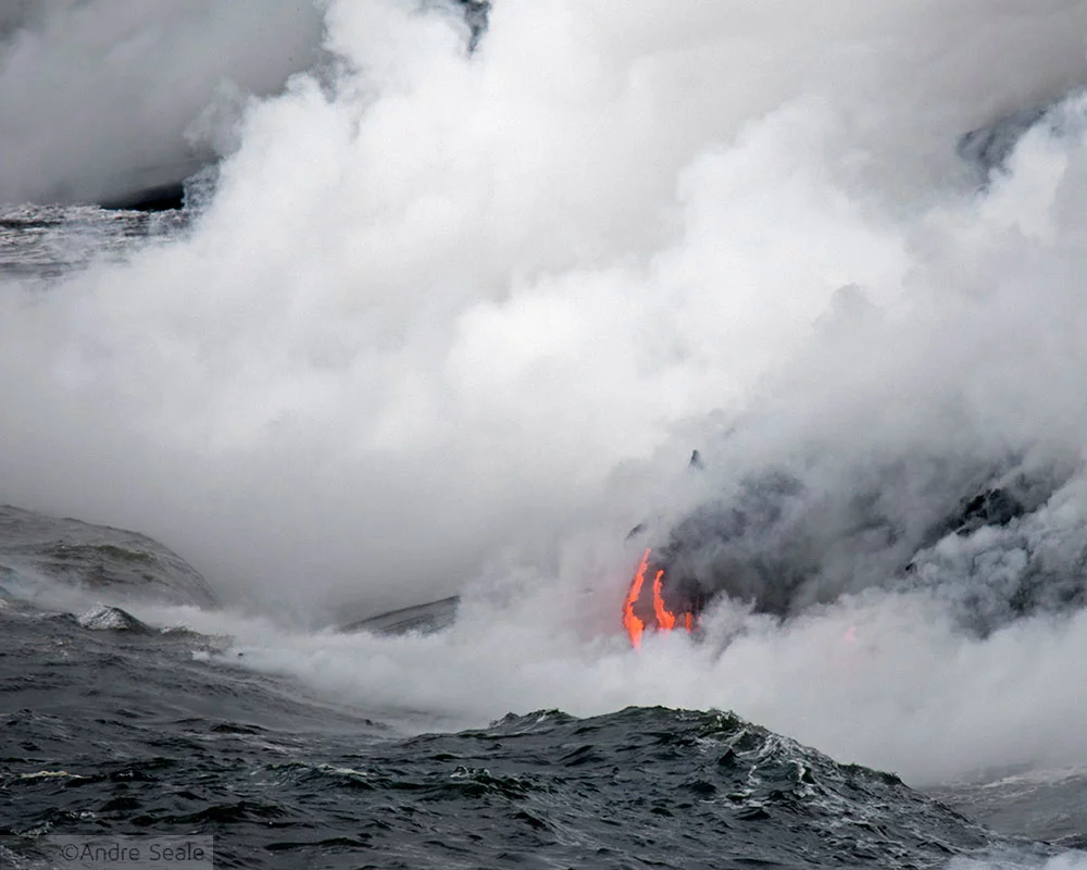 Dicas do Havaí - Lava no mar