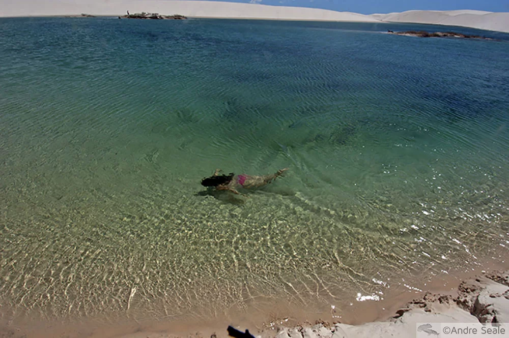 Mergulho refrescante - Lençóis Maranhenses