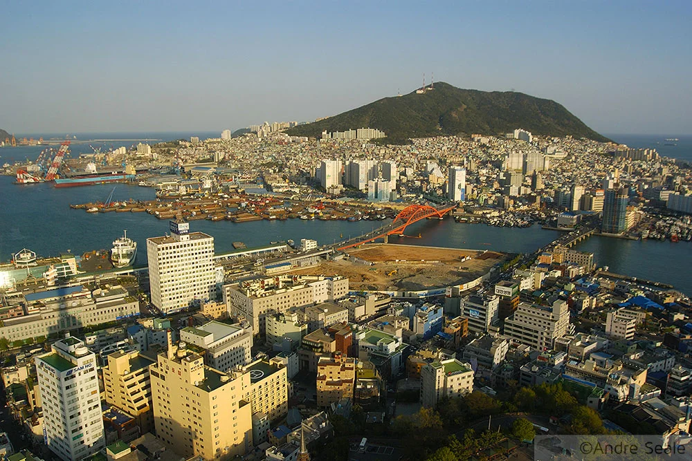 Busan ou Pusan - vista aérea - Coréia do Sul